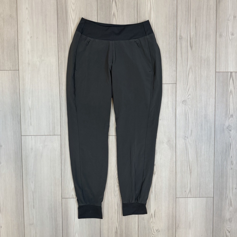 ATHLETA Women's Soho Jogger Pant LINED Size 2 Dark Gray Zipper‎ Pockets 907899